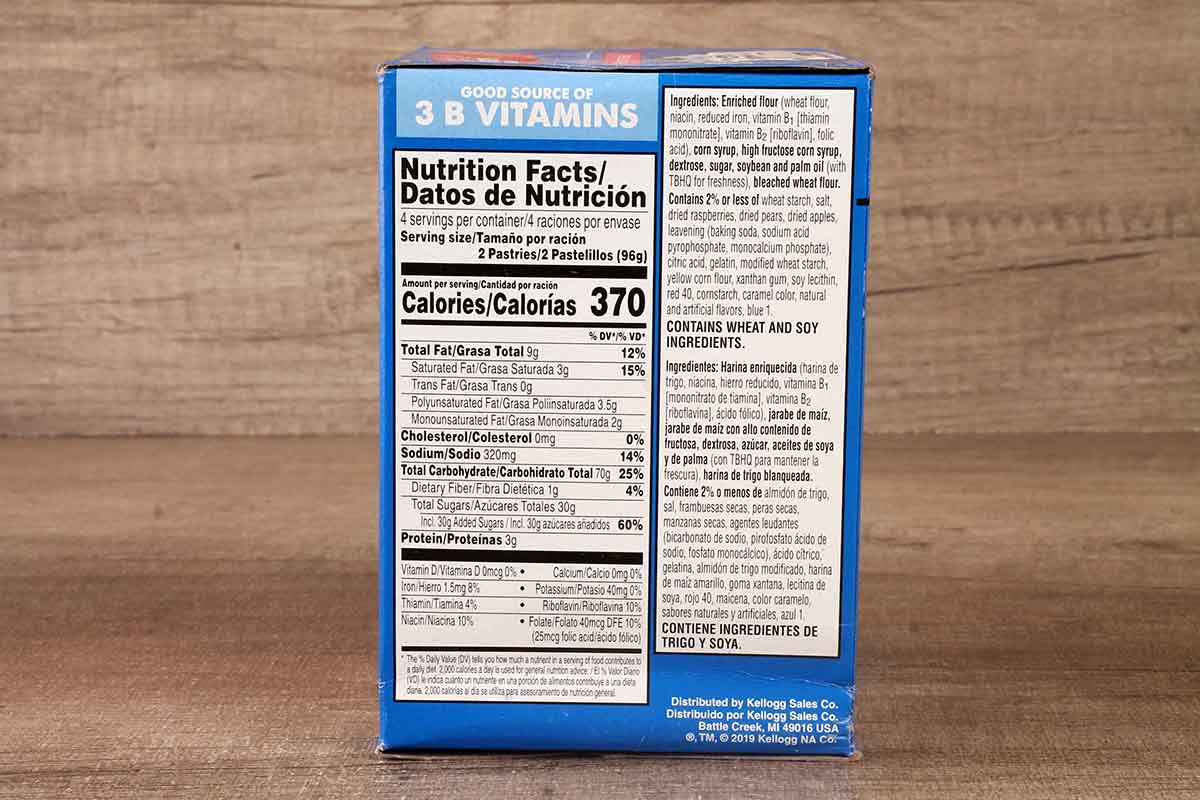 Kelloggs Poptarts Frosted Raspberry 384 Gm