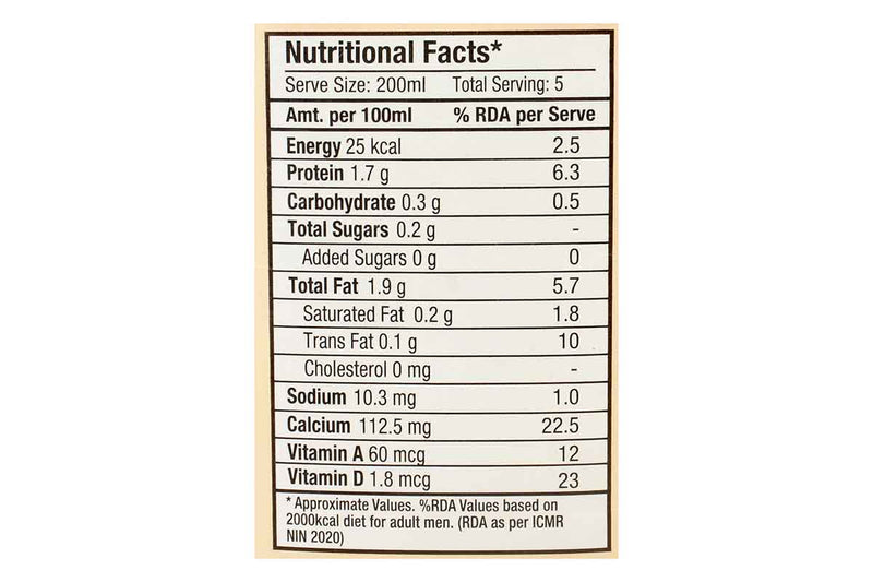 epigamia almond milk unsweetened 1 ltr