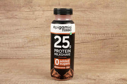 epigamia 0 added sugar 25g proeint chocolate milkshake 250