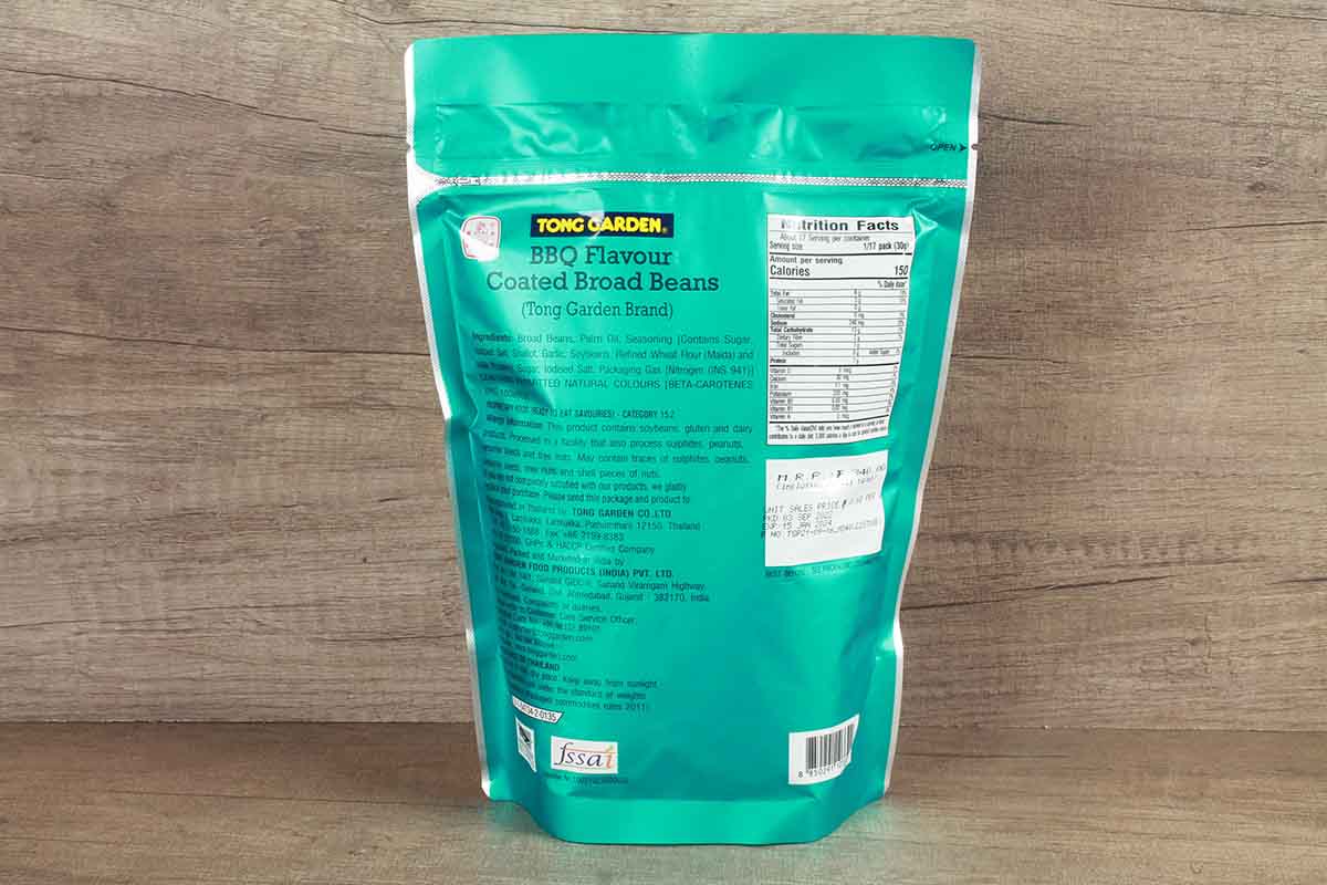Tong Garden Bbq Flavour Coated Broad Beans Pouch 500 Gm