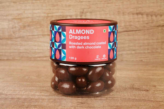Entisi Roasted Almond Coated With Dark Chocolate Dragees 120 Gm