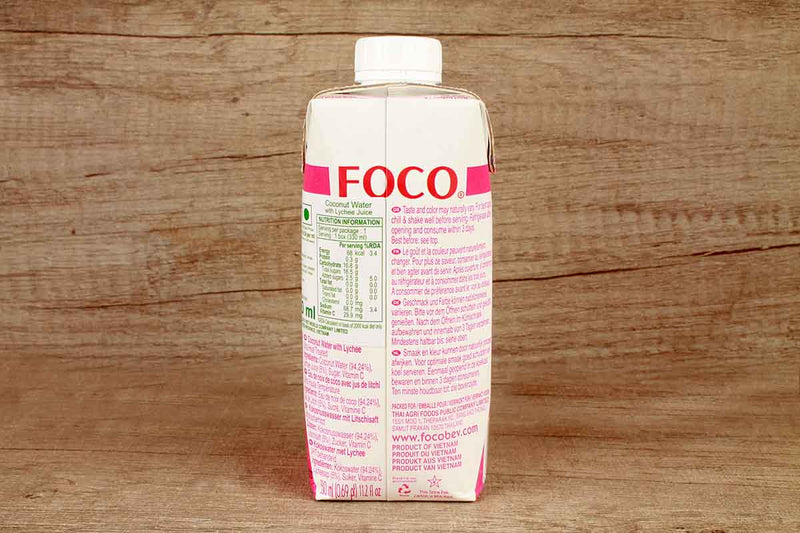 foco coconut water with lychee 330