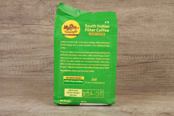 MYSORE CONCERNS SOUTH INDIAN LEGACY BLEND FILTER COFFEE 454