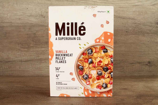 Mille Vanilla Buckwheat Millet Flakes 450 Gm