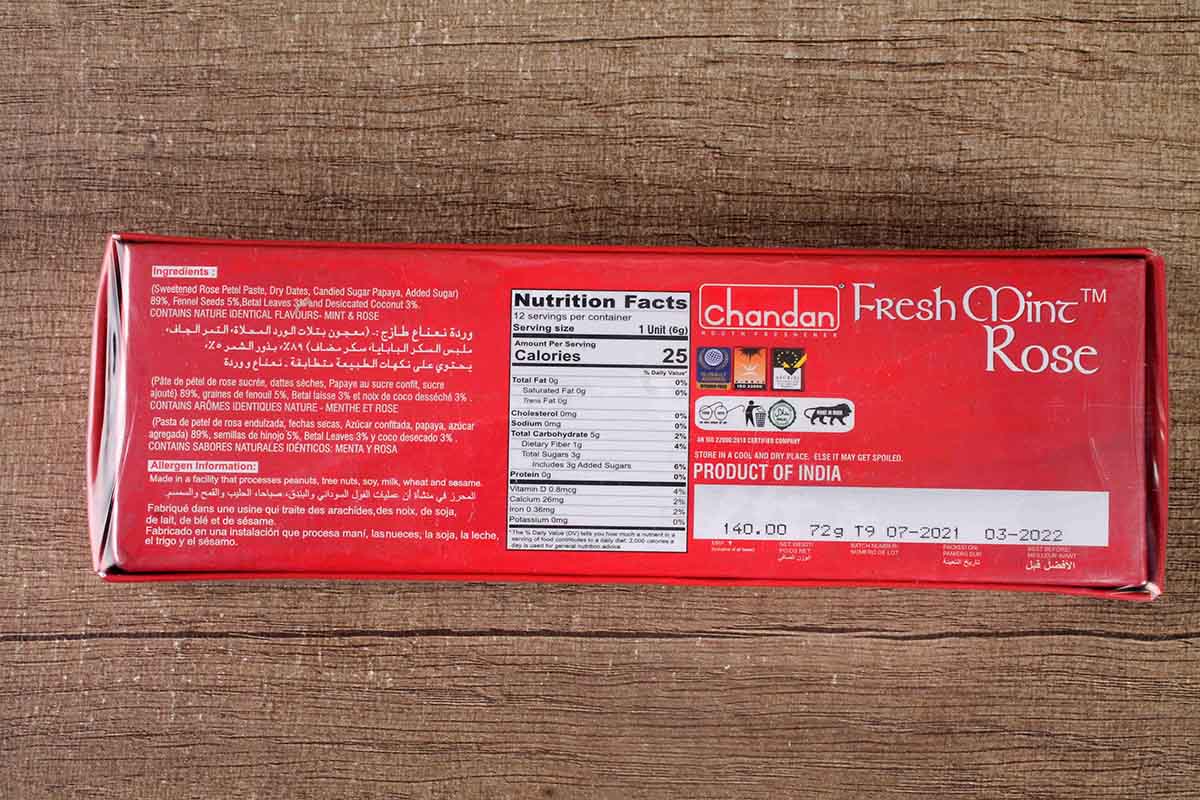 Chandan Fresh Mint Rose Paan 72 Gm
