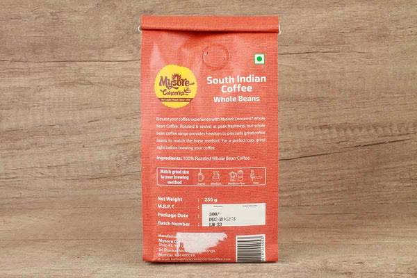 mysore concerns south indian whole coffee beans 250