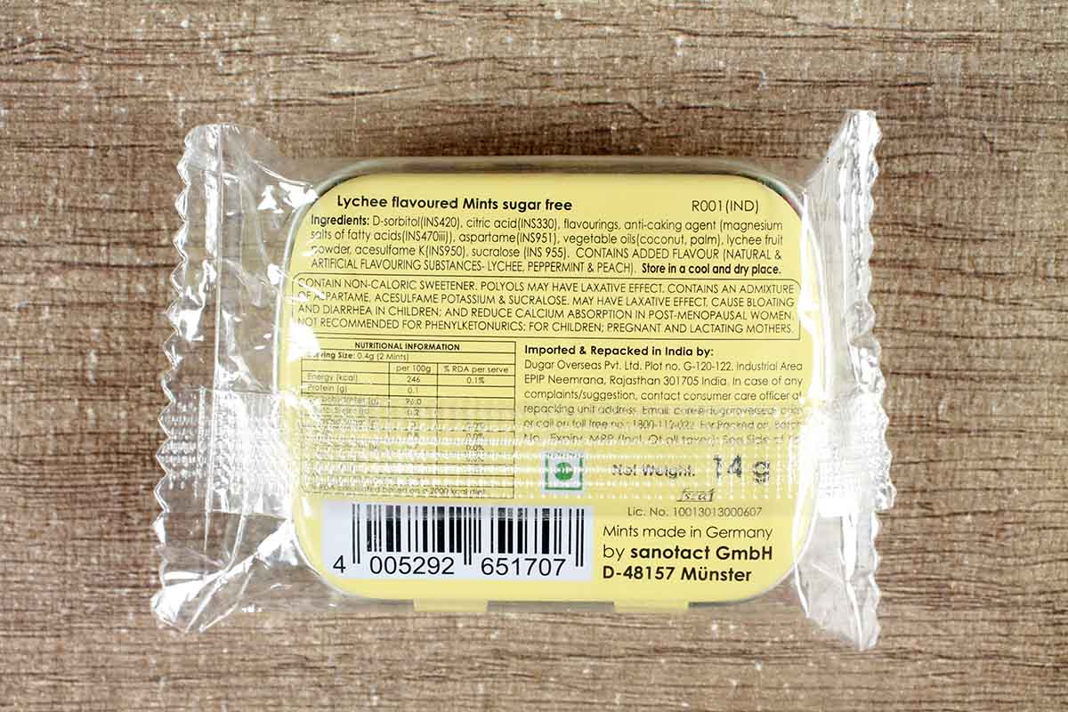 Impact Mints Sugar Free Lychee Mints 14 Gm
