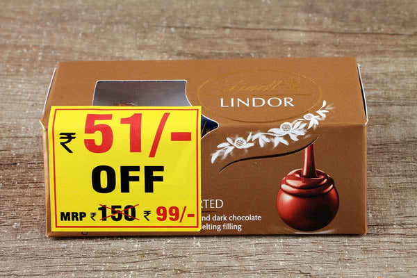 LINDT LINDOR ASSORTED SMOOTH MELTING HAZELNUT DARK CHOCOLATE 37.5