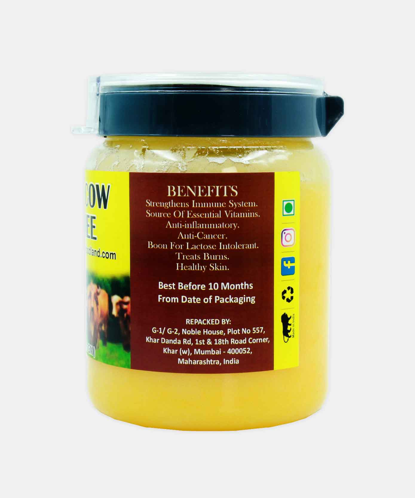 Gir Cow Ghee 1 Ltr 905 Gm