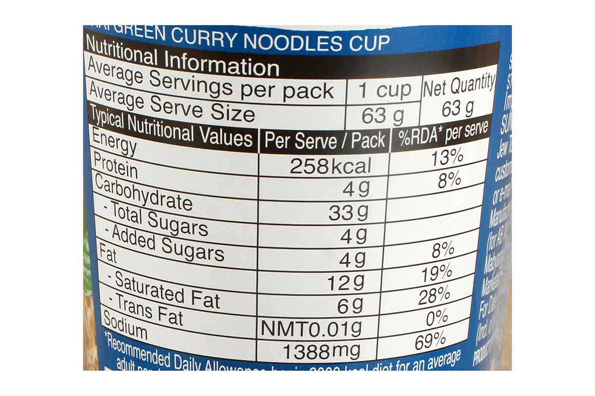 Blue Dragon Thai Green Curry Noodle 63 Gm