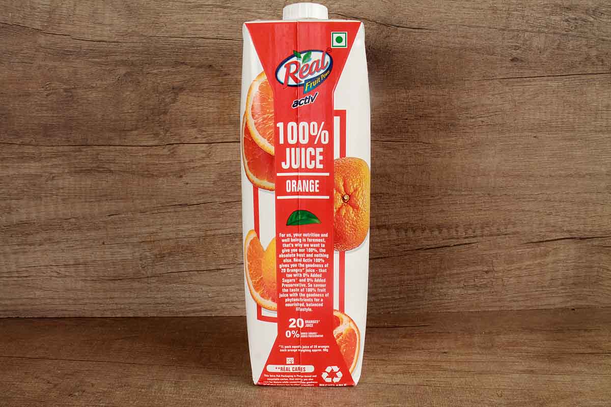 Real Active 100% Orange Juice No Added Sugar 1Ltr