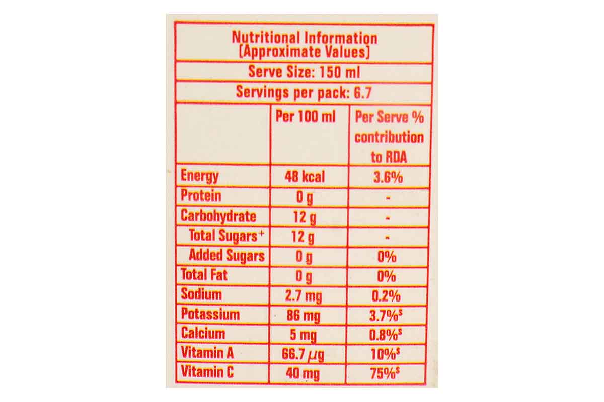 Real Active 100% Orange Juice No Added Sugar 1Ltr