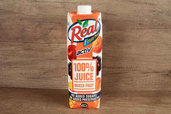 REAL ACTIVE 100% MIX FRUIT JUICE NO ADDED SUGAR 1 LTR