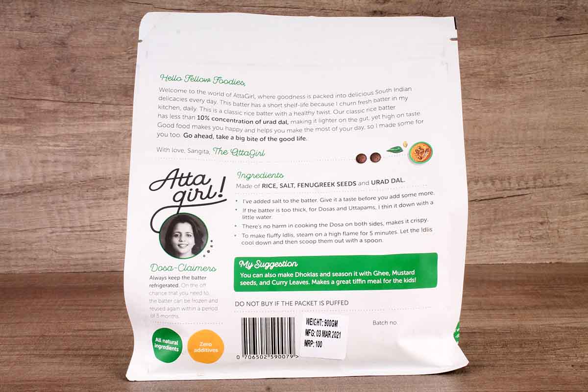 Attagirl Idli & Dosa Batter 900 Gm