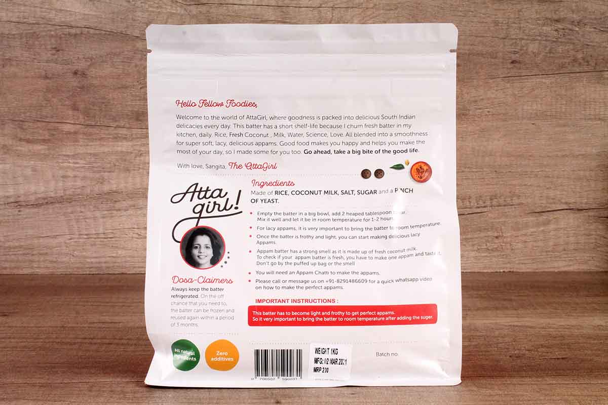 Attagirl Appam Batter 1 Kg