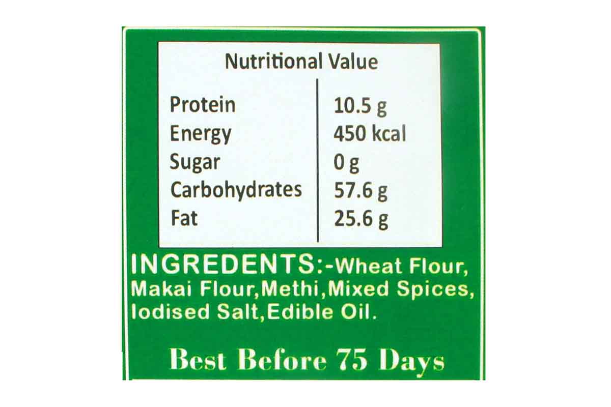 Whole Wheat Makai Methi Mobile Khakhra 200 Gm