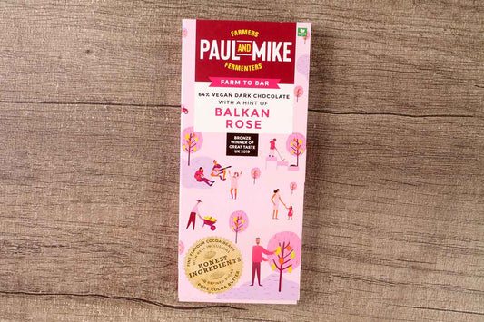 Paul And Mike 64% Dark Chocolate Balkan Rose 68 Gm