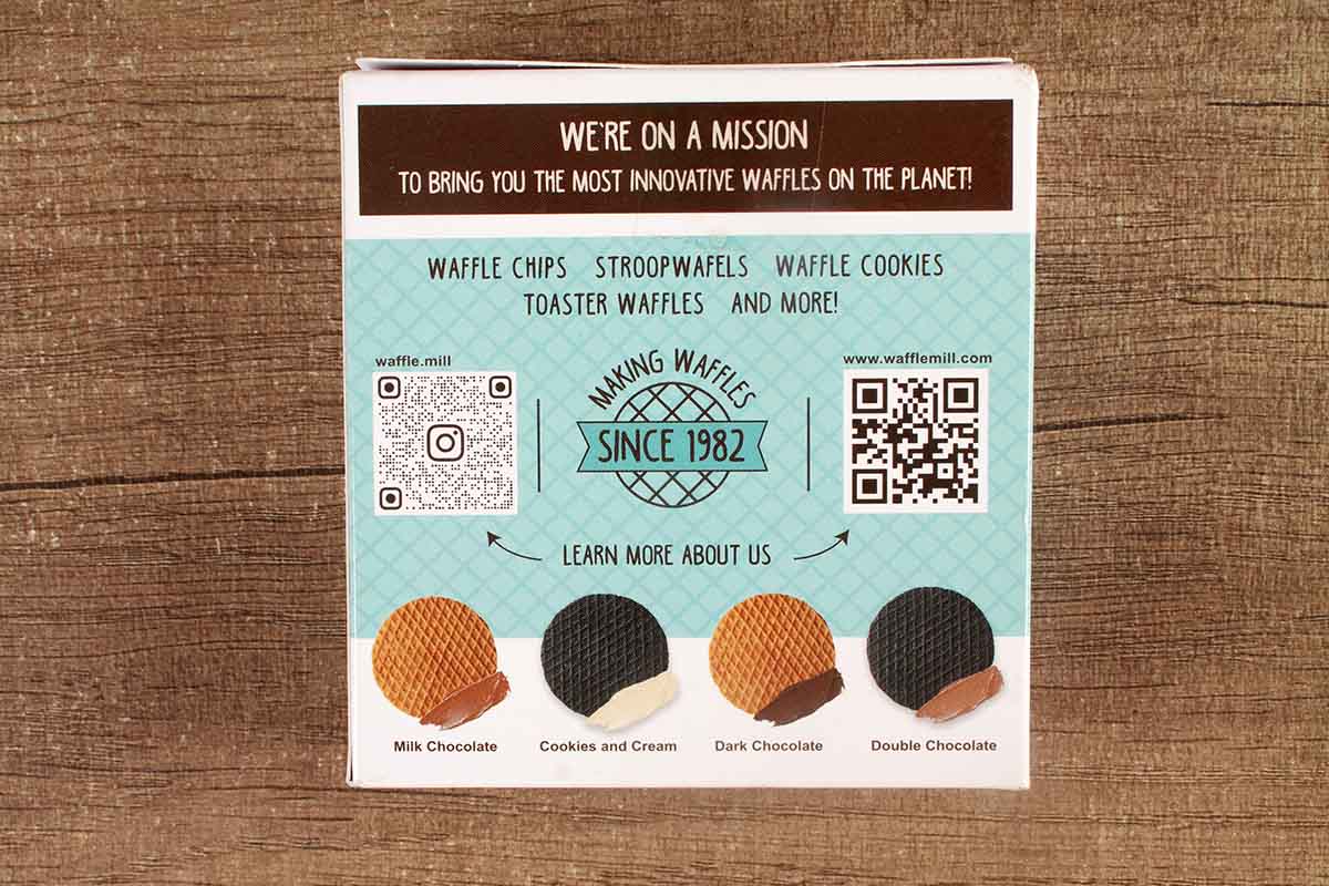 Waffle Mill Cookies And Cream Crumbly & Chocolate Filled Waffle Cookies 70 Gm