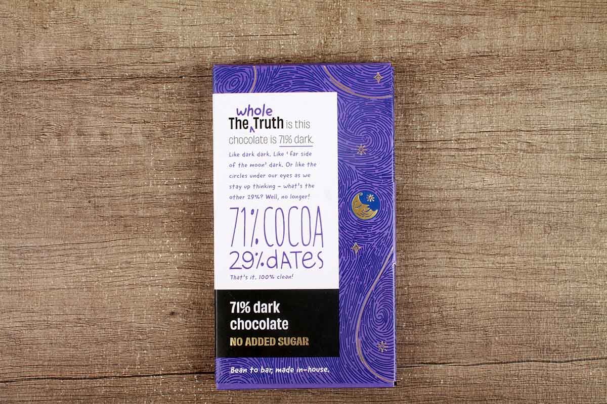 The Whole Truth 71% Dark Chocolate No Added Sugar 80 Gm