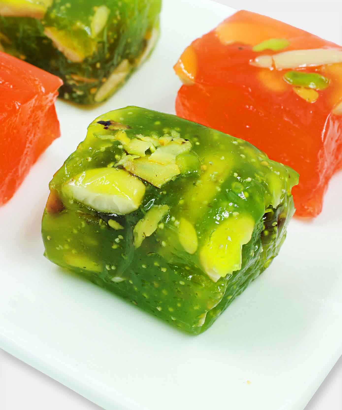 Badami Halwa 1 Kg Orange/Green Sweet