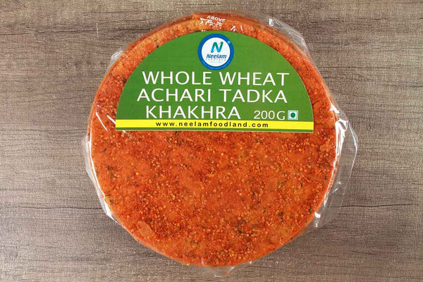 whole wheat achari tadka masala khakhra 200 gm