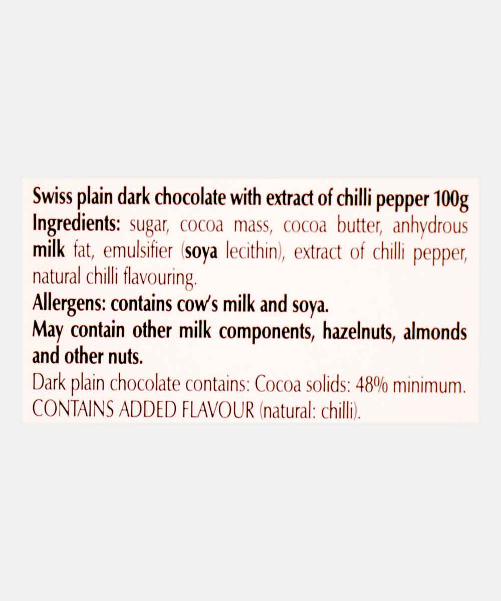 Lindt Chilli Dark Chocolate 100 Gm