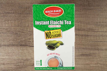 Wagh Bakri Instant Elaichi Tea No Added Sugar 80 Gm ( 10 Sachets )