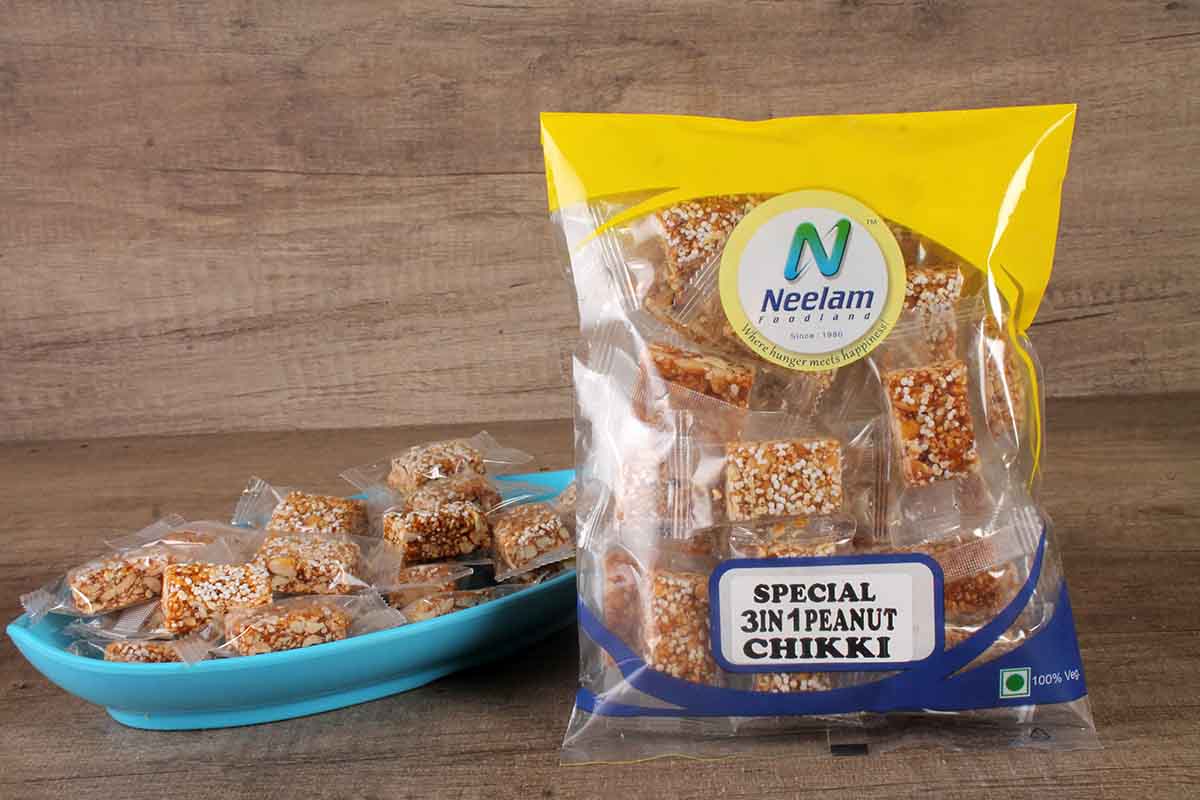 Rajgira Peanut Chikki Cubes 200 Gm