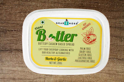Grabenord Plant Butter Cashew Based Spread Herbs & Garlic 200 Gm