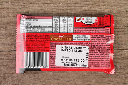 Nestle Kitkat 70% Dark Imported Chocolate 41.5 Gm