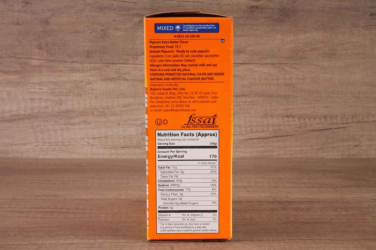 American Garden Extra Butter Popcorn 273 Gm