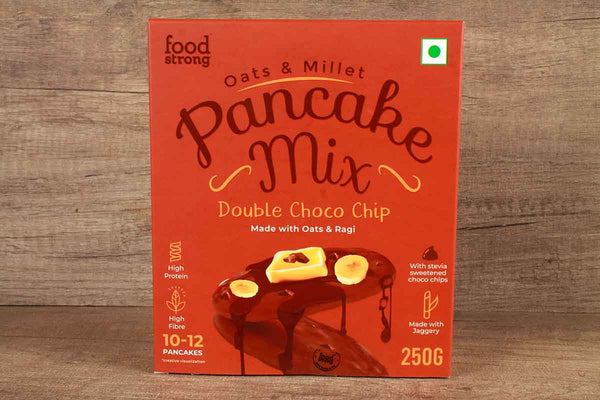 FOOD STRONG OATS & MILLET DOUBLE CHOCO CHIP PANCAKE MIX 250