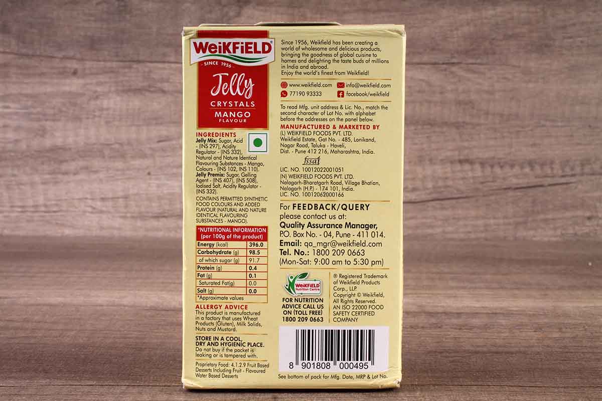 Weikfield Jelly Crystals Mix Mango 90 Gm