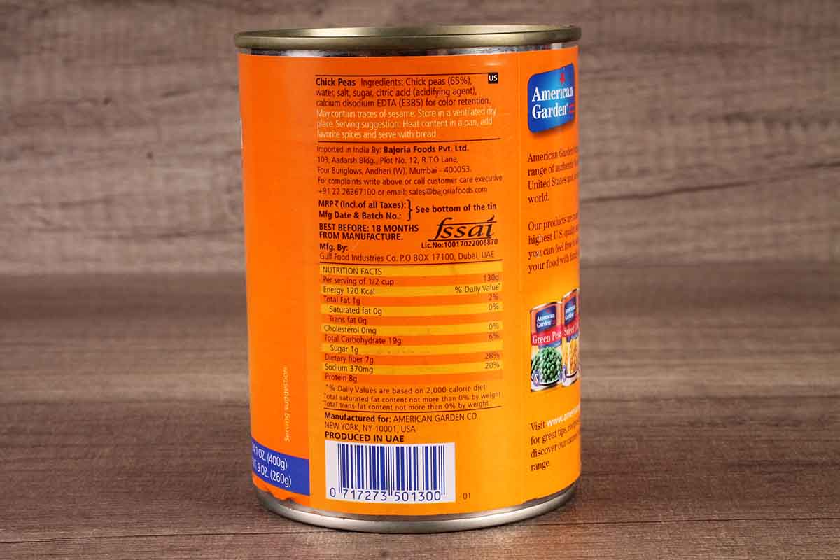 American Garden Chick Peas 400 Gm