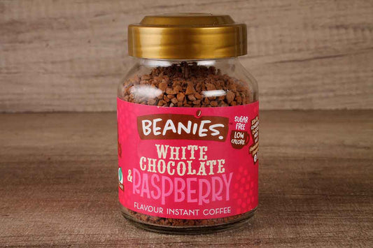 Beanies White Chocolate & Raspberry Flavour Instant Coffee 50 Gm