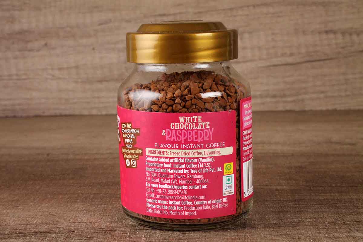 Beanies White Chocolate & Raspberry Flavour Instant Coffee 50 Gm