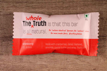 The Whole Truth Cranberry Bar 52 Gm