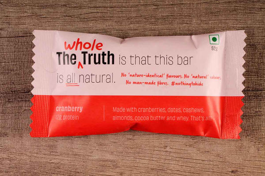 The Whole Truth Cranberry Bar 52 Gm