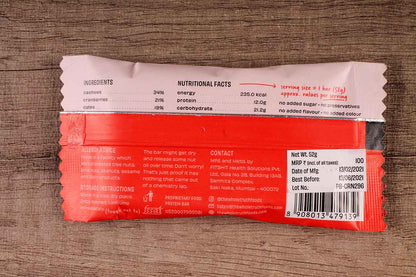 The Whole Truth Cranberry Bar 52 Gm