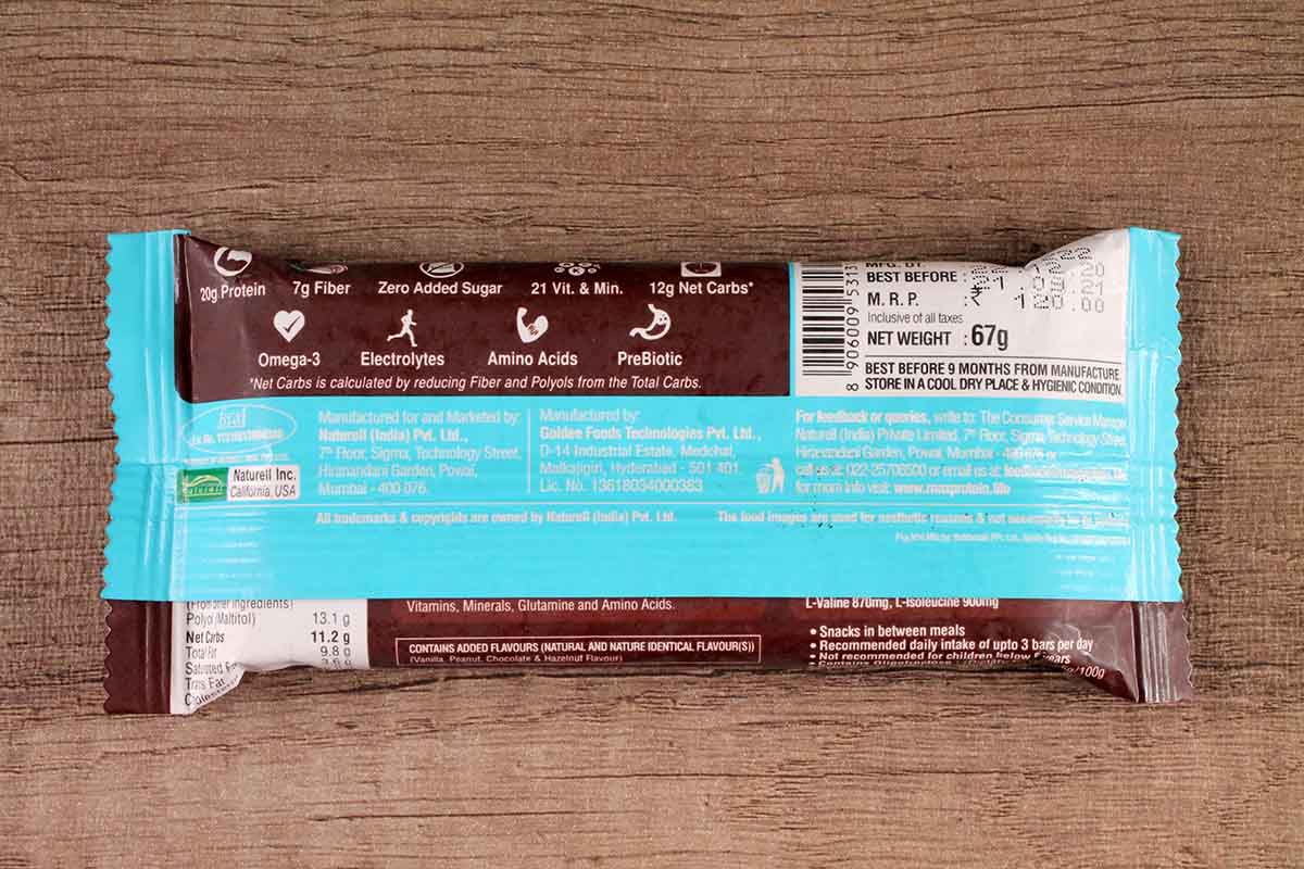 Rite Bite Max Protein Active Choco Slim Bar 67 Gm