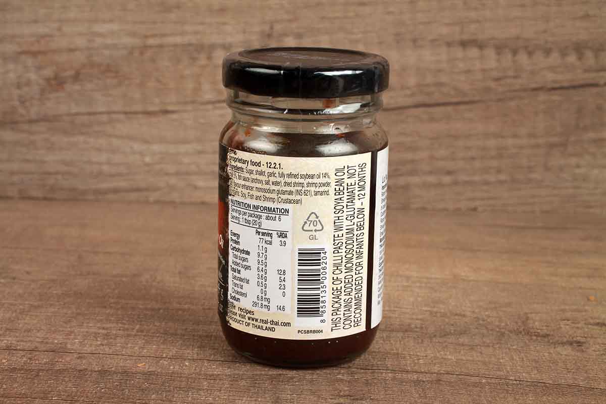 Real Thai Chilli Paste With Soya Bean Oil 114 Gm