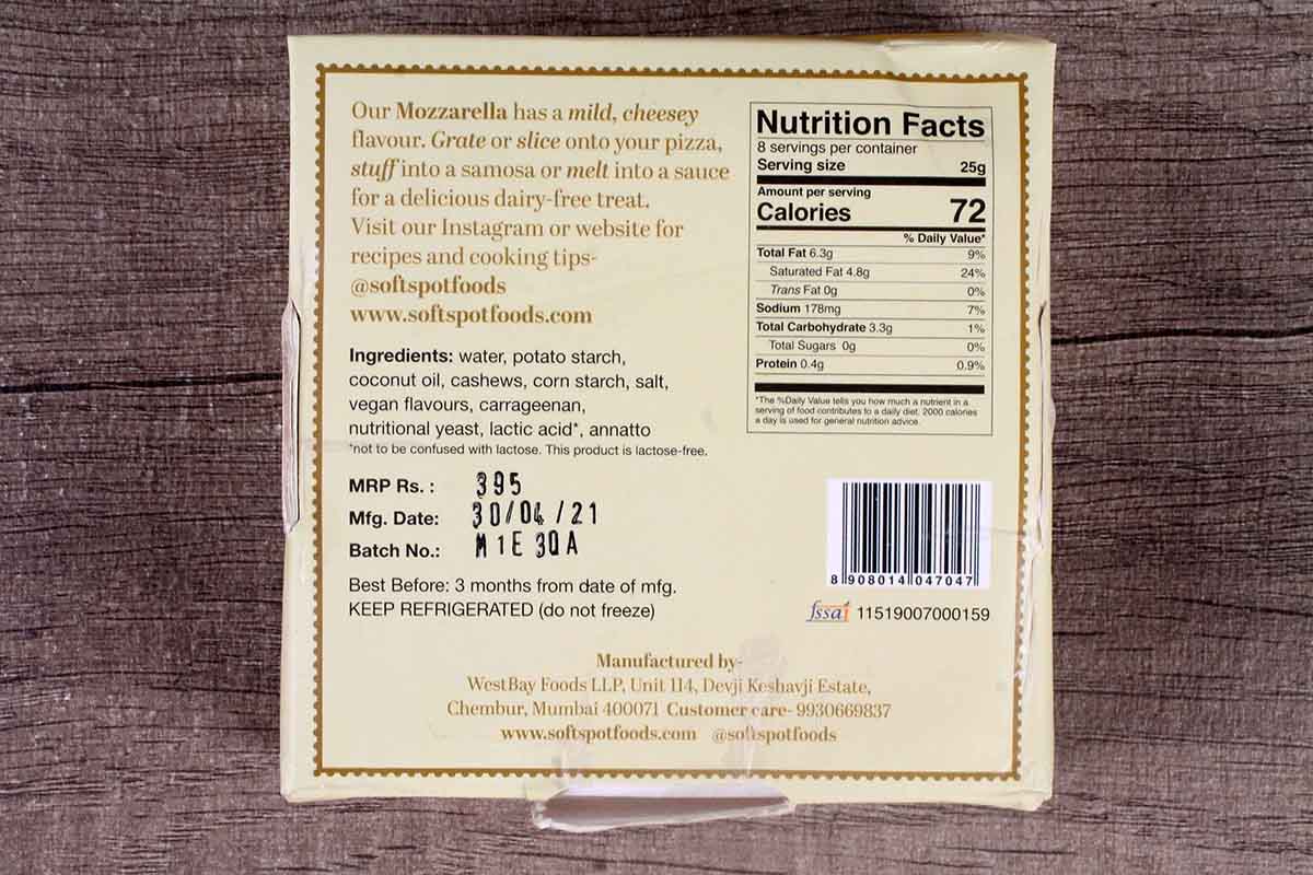 Soft Spot Mozzarella Cheese 200 Gm