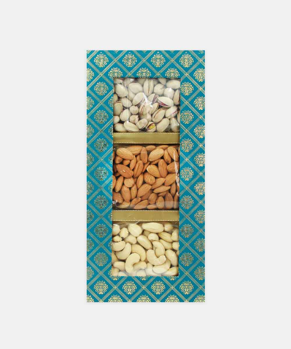Royal Trio Dry Fruit Box - Turquoise
