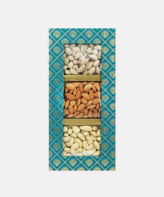 Royal Trio Dry Fruit Box - Turquoise