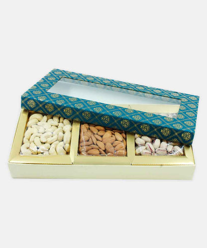 Royal Trio Dry Fruit Box - Turquoise