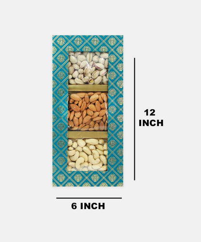 Royal Trio Dry Fruit Box - Turquoise