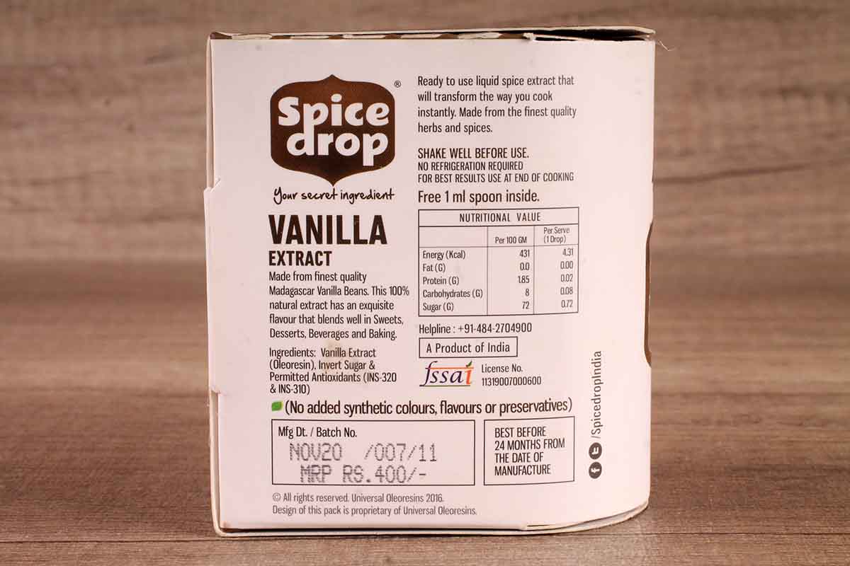 Spice Drop Vanilla Extract 20 Ml