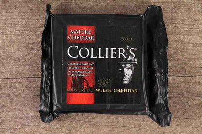 Colliers 100 % Welsh Milk Mature Cheddar Cheese 200 Gm
