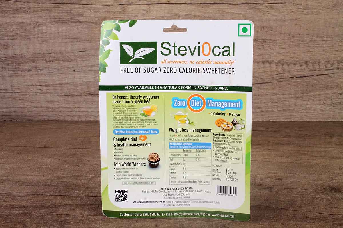 Naturally Sweet Steviocal Zero Diet Tablet 15 Gm
