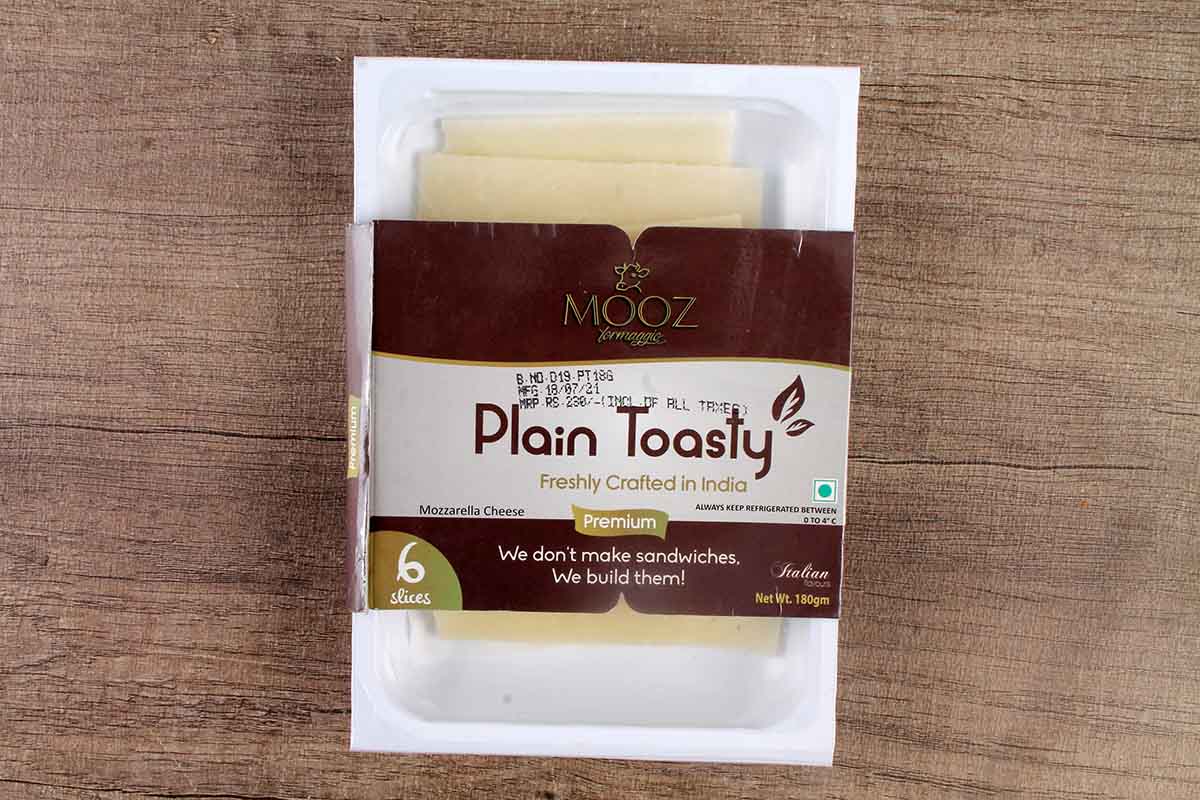 Mooz Plain Toasty Cheese 6 Slice 180 Gm